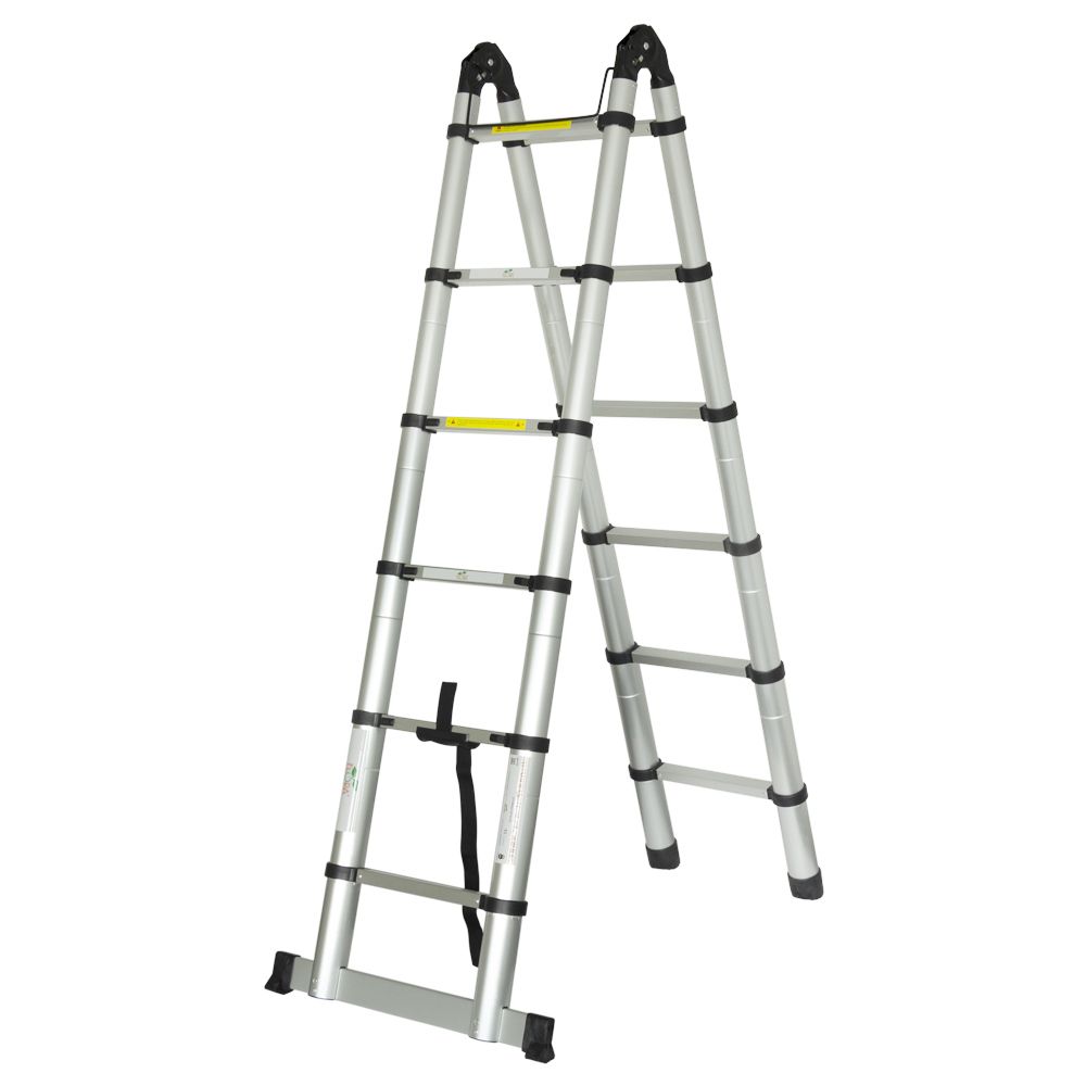 Драбина телескопічна універсальна 12 сходинок 3.8м FLORA (5033414)