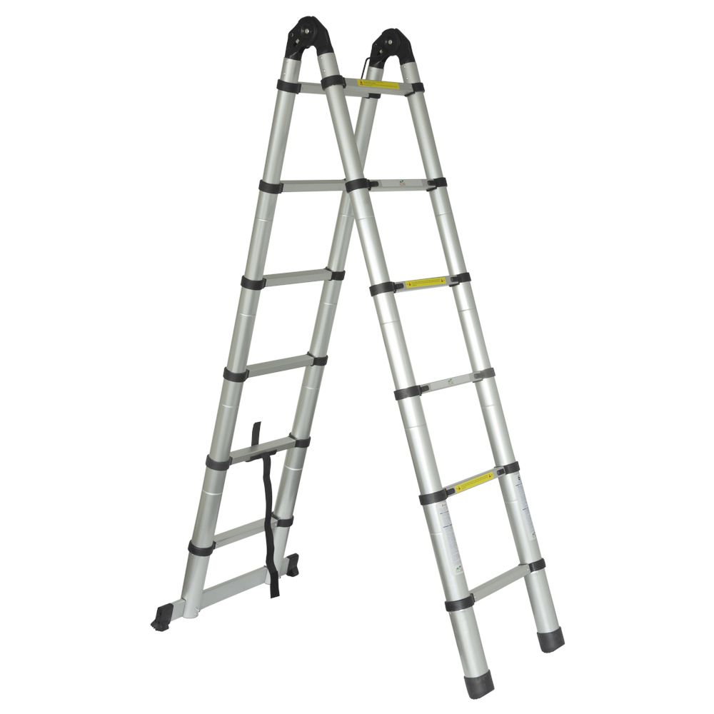 Драбина телескопічна універсальна 12 сходинок 3.8м FLORA (5033414)