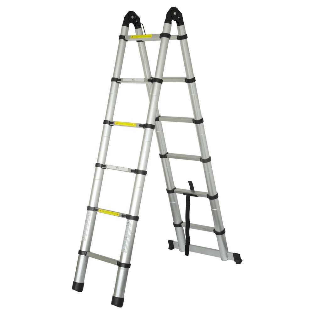 Драбина телескопічна універсальна 12 сходинок 3.8м FLORA (5033414)