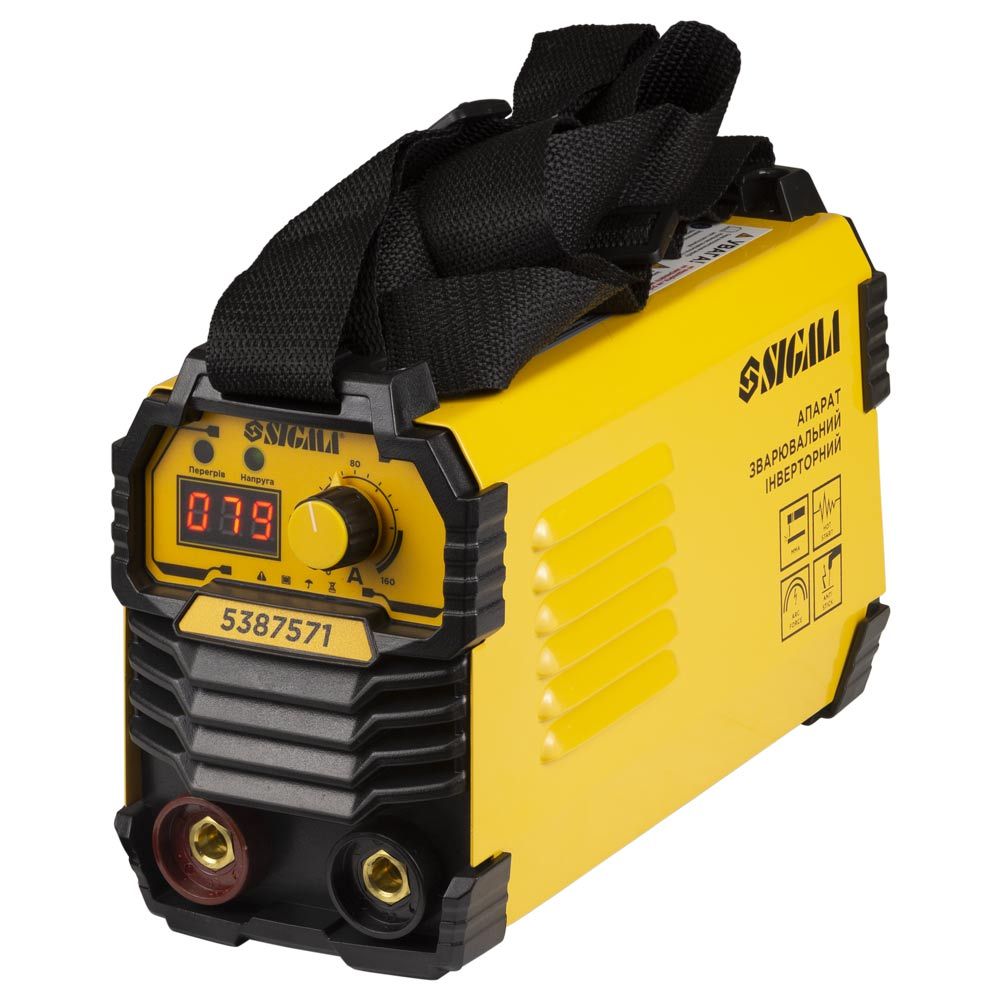 Апарат зварювальний інверторний ММА-160А електрод 4мм дисплей SIGMA (5387571)