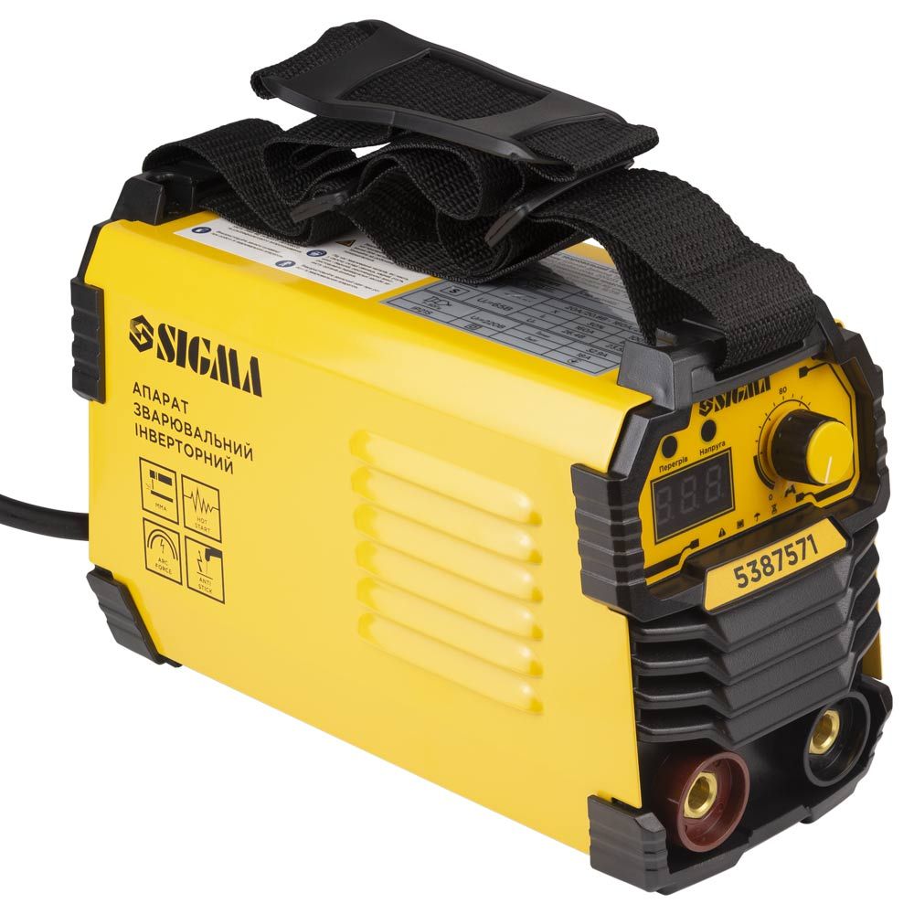 Апарат зварювальний інверторний ММА-160А електрод 4мм дисплей SIGMA (5387571)