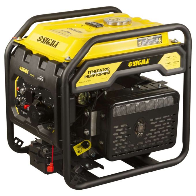 Генератор інверторний бензиновий 220В 5.5/6.0кВт 15л 4-х тактний з виведенням під АВР SIGMA (5710771