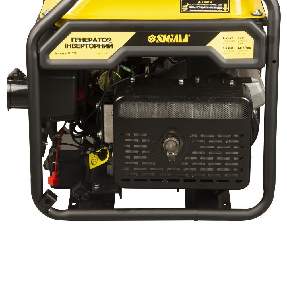 Генератор инверторный бензиновый 220В 5.5/6.0кВт 15л 4-х тактный с выводом под АВР SIGMA (5710771