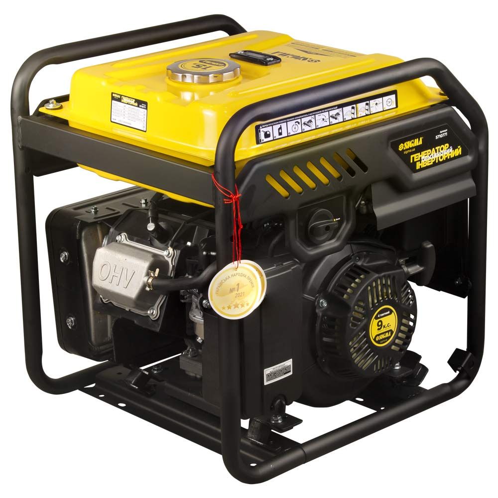 Генератор инверторный бензиновый 220В 5.5/6.0кВт 15л 4-х тактный с выводом под АВР SIGMA (5710771