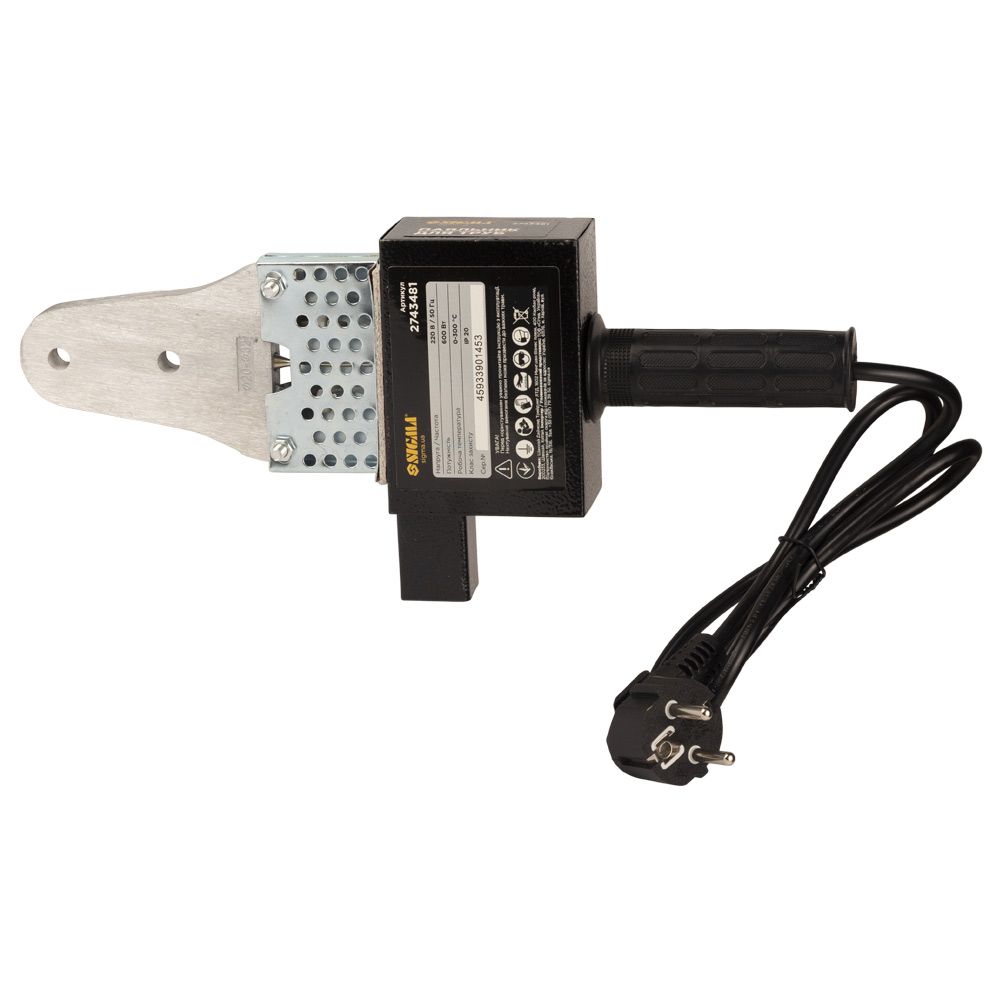 Паяльник для пластикових труб 600Вт 20-32мм металевий кейс SIGMA (2743481)