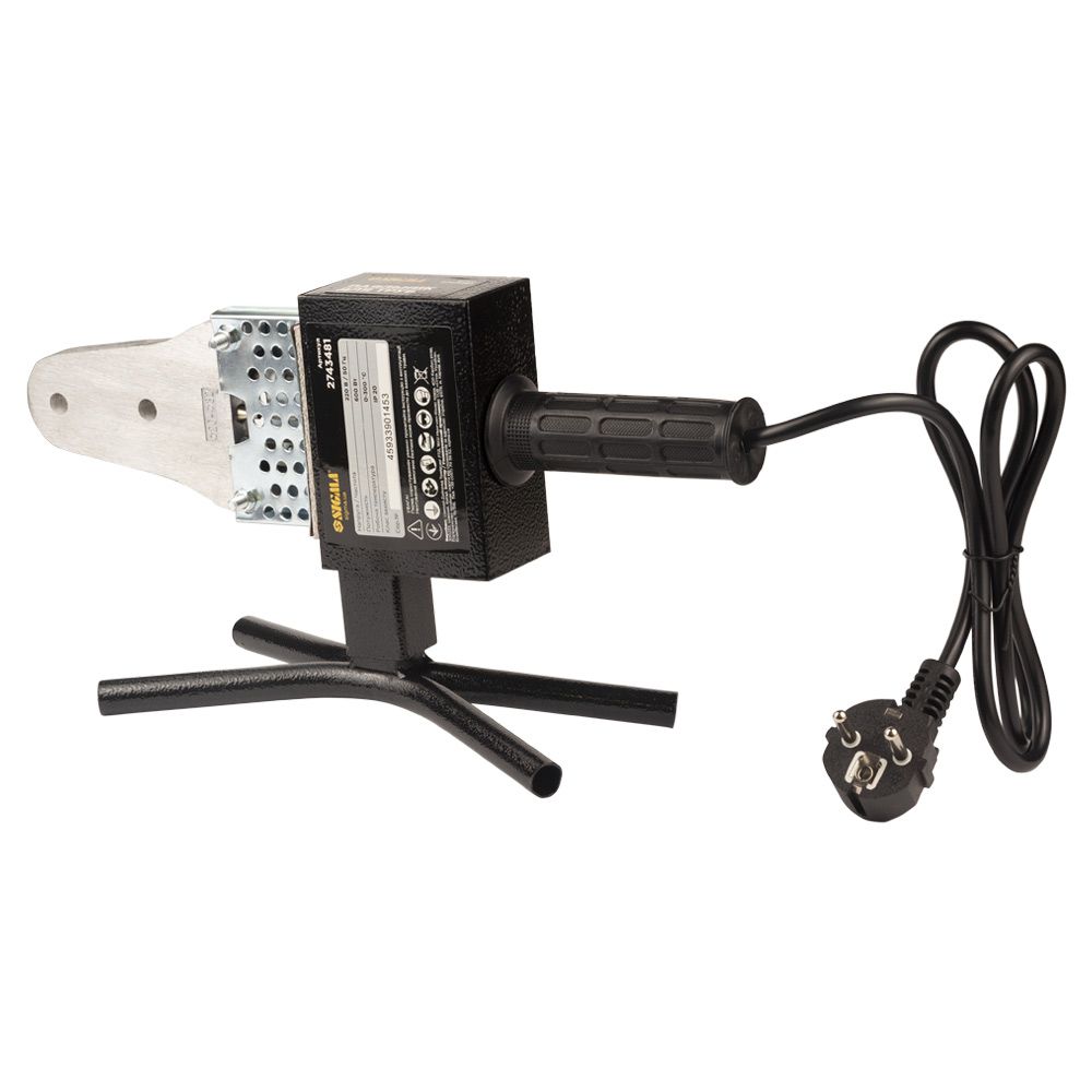 Паяльник для пластикових труб 600Вт 20-32мм металевий кейс SIGMA (2743481)