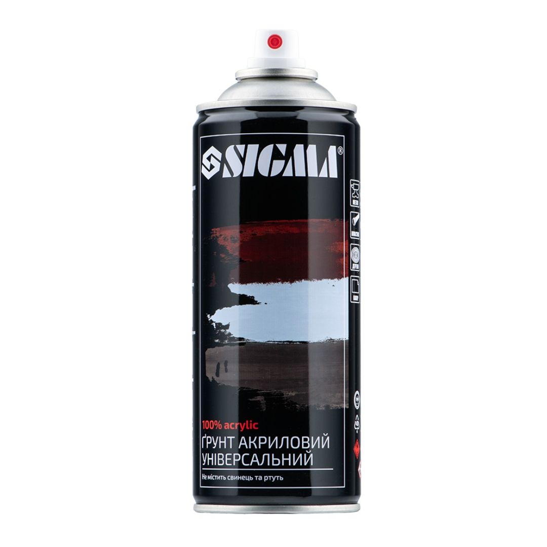 Грунт аерозольний акриловий 400мл RAL 3009 (оксидно-червоний) SIGMA (2737541)