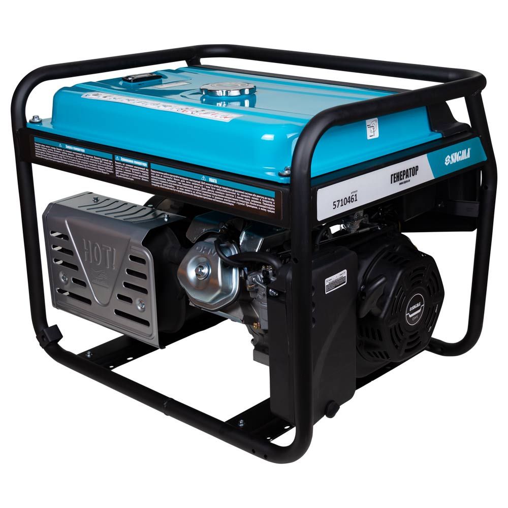 Генератор бензиновый 220В 5.0/5.5кВт 4-х тактный ручной запуск SIGMA (5710461)
