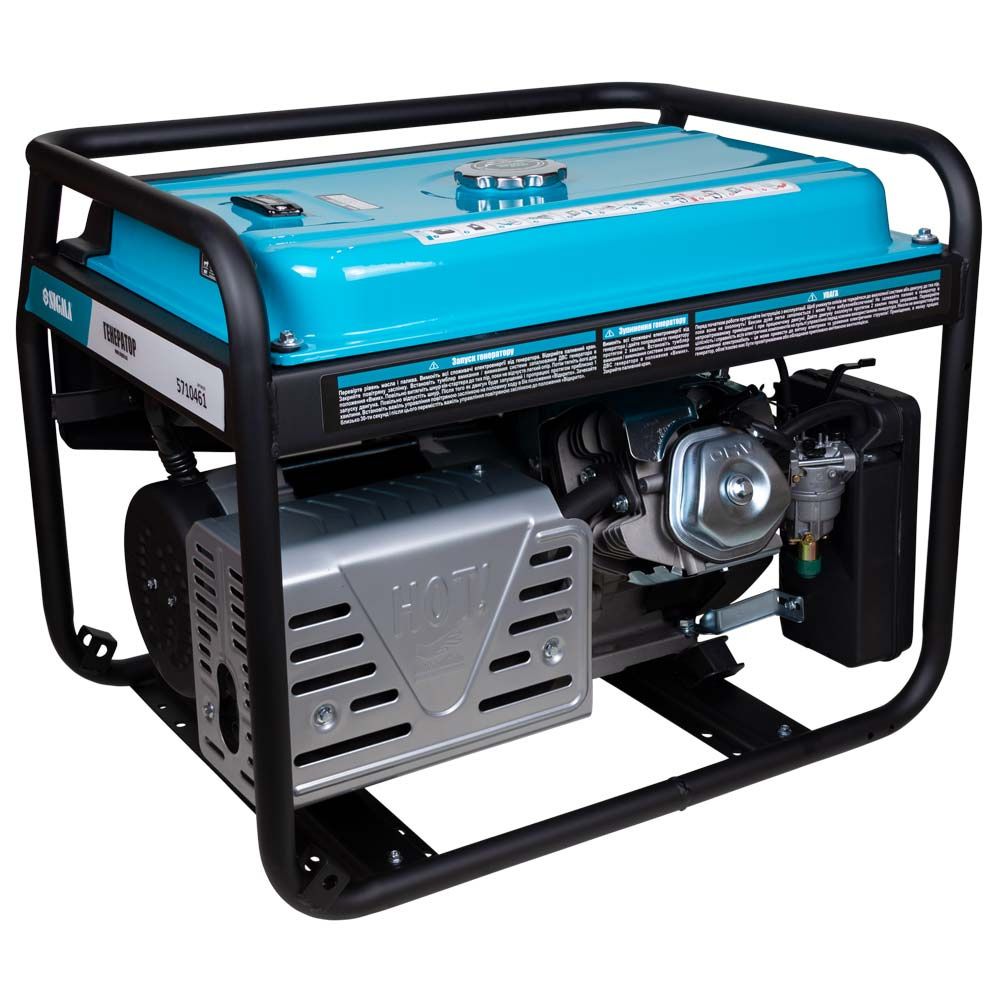 Генератор бензиновый 220В 5.0/5.5кВт 4-х тактный ручной запуск SIGMA (5710461)