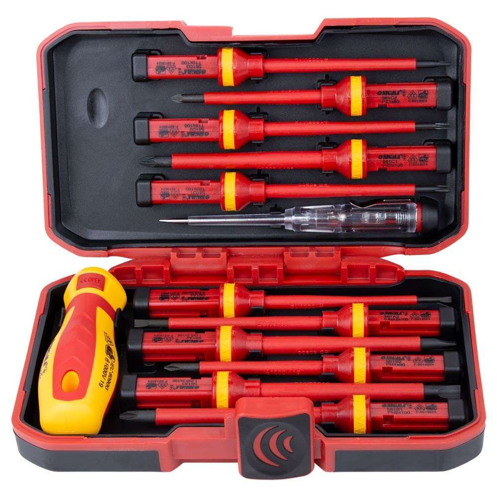 Набор отверток диэлектрических 11шт + отвертка-индикатор 250В CrV (пласт кейс) SIGMA (4008411)