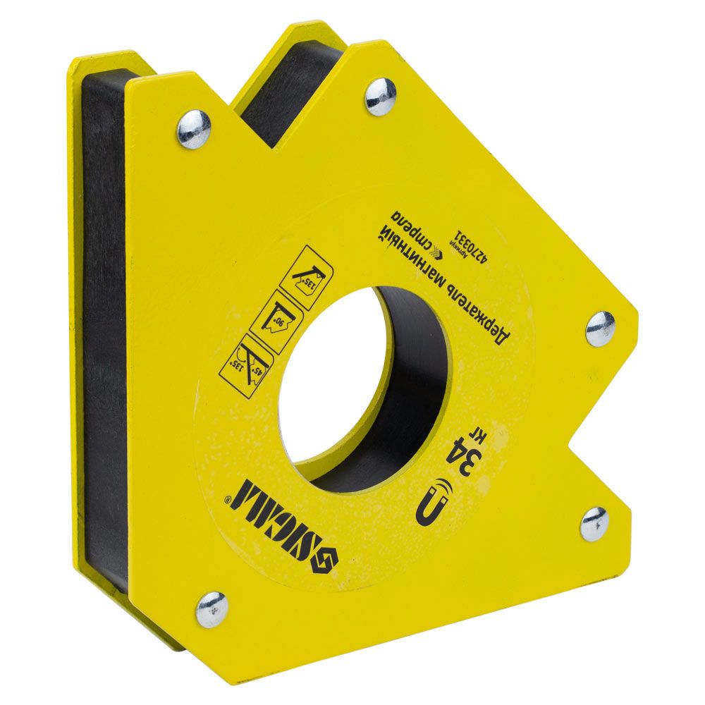 Магніт для зварки стріла 34кг 110×110мм (45, 90, 135°) SIGMA (4270331)