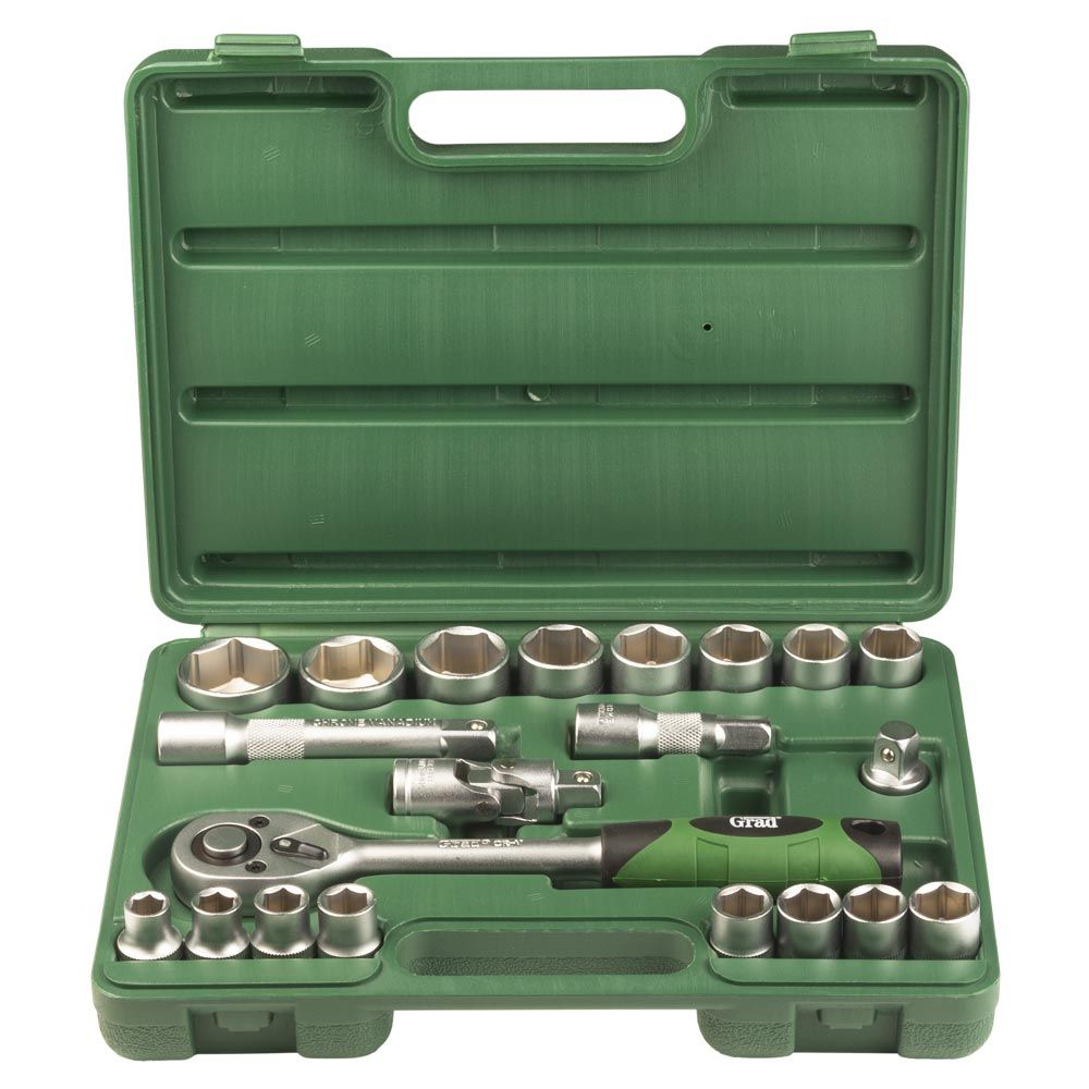 Набор насадок торцевых 1/2" 21шт GRAD (6004225)
