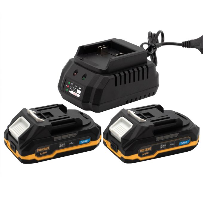 Набір акумуляторів та зарядного пристрою Procraft PBC-set1 (20/2 акб та зп)