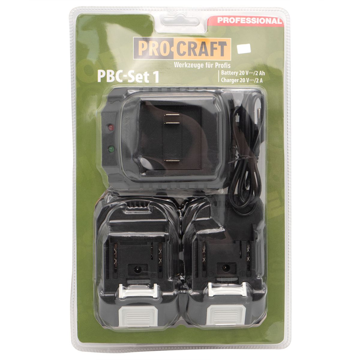 Набор аккумуляторов и зарядных устройств Procraft PBC-set1 (20/2 акб и зп)