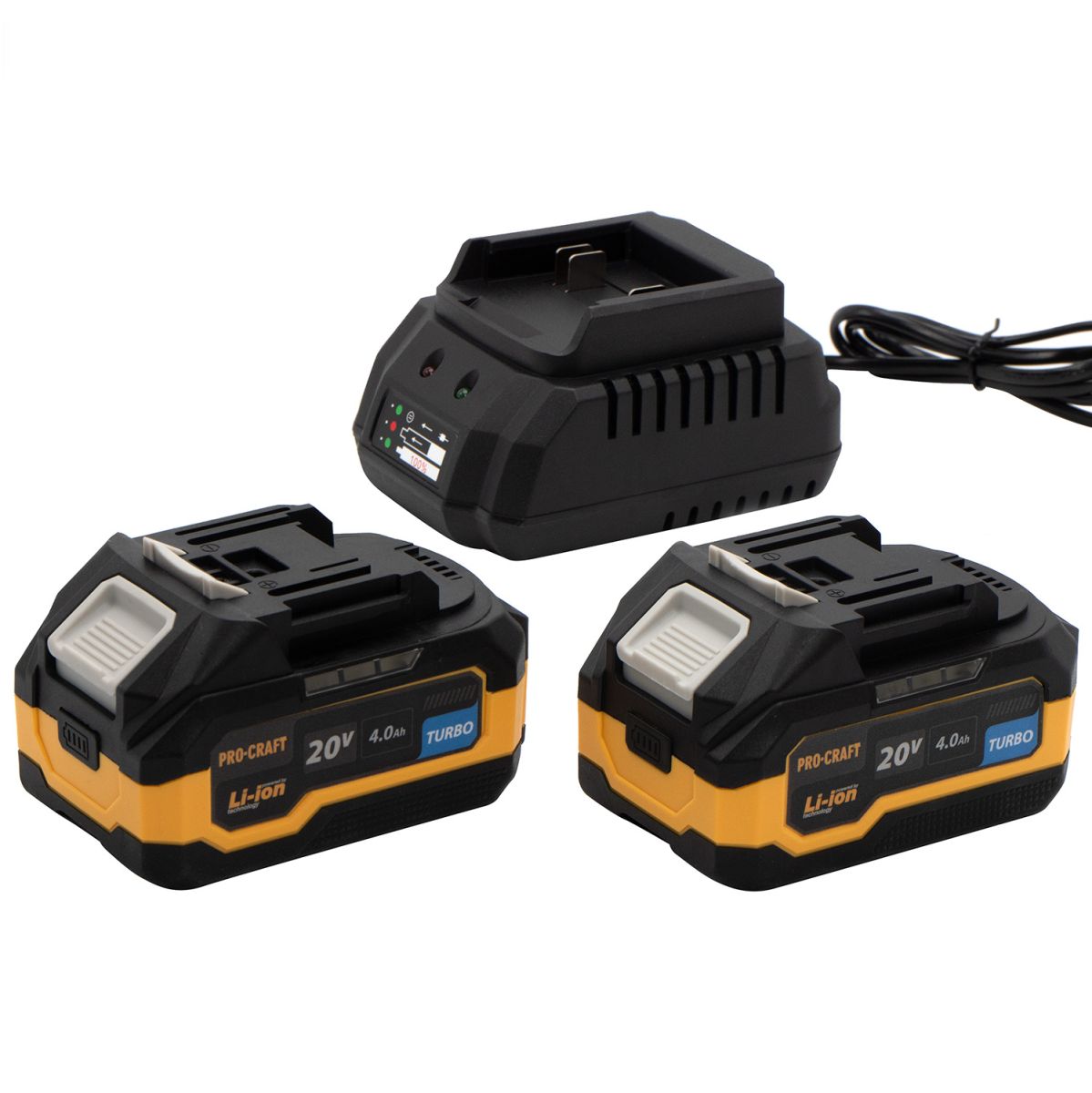 Набор аккумуляторов и зарядных устройств Procraft PBC-set2 (20/4 акб и зп)