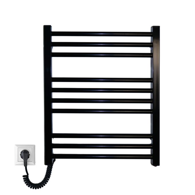 Рушникосушарка електрична Carino ARIANNA з кнопкою Чорний глянець 590*490