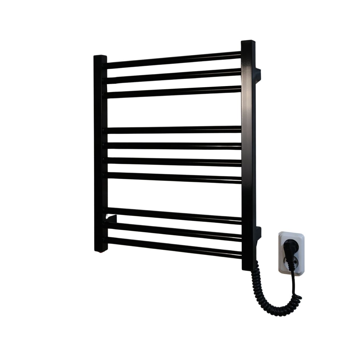 Рушникосушарка електрична Carino ARIANNA з кнопкою Чорний глянець 590*490