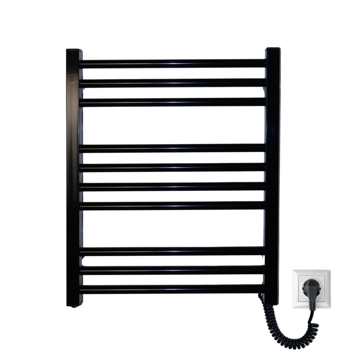 Рушникосушарка електрична Carino ARIANNA з кнопкою Чорний глянець 590*490