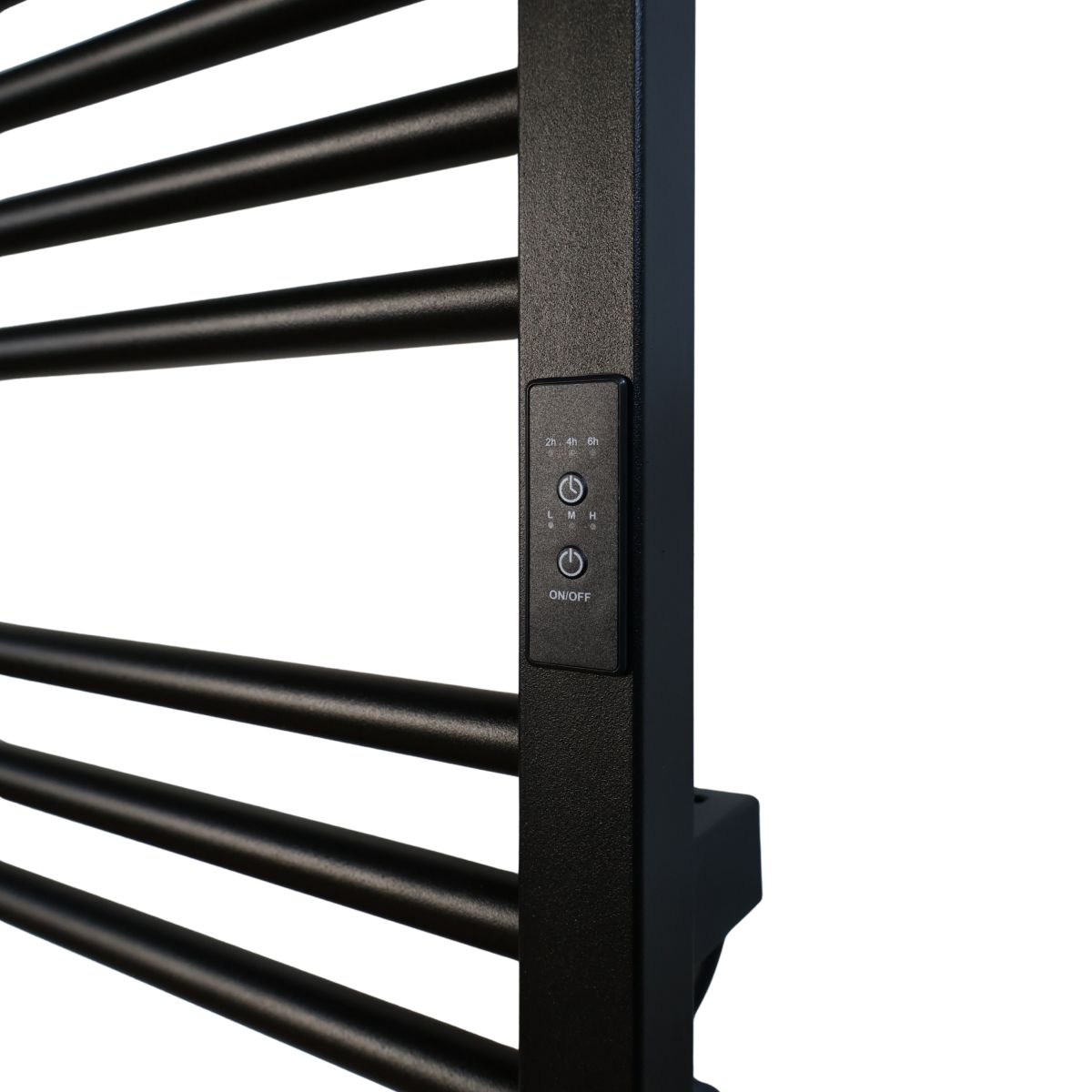 Рушникосушарка електрична Carino ARIANNA з контроллером Чорний матовий 590*490