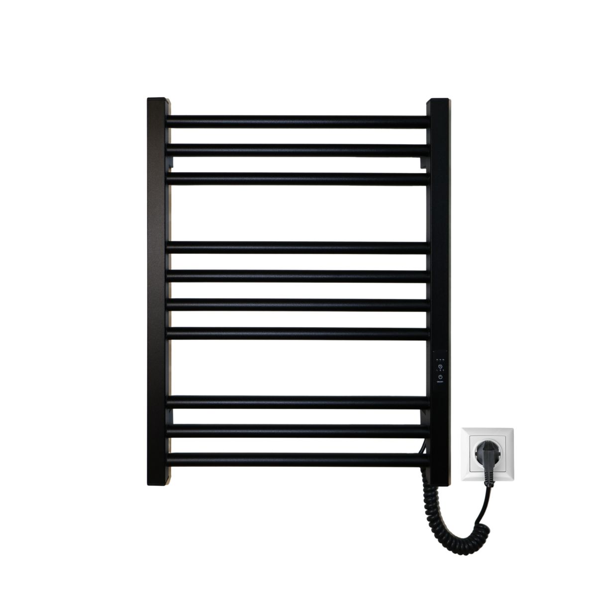 Рушникосушарка електрична Carino ARIANNA з контроллером Чорний матовий 590*490