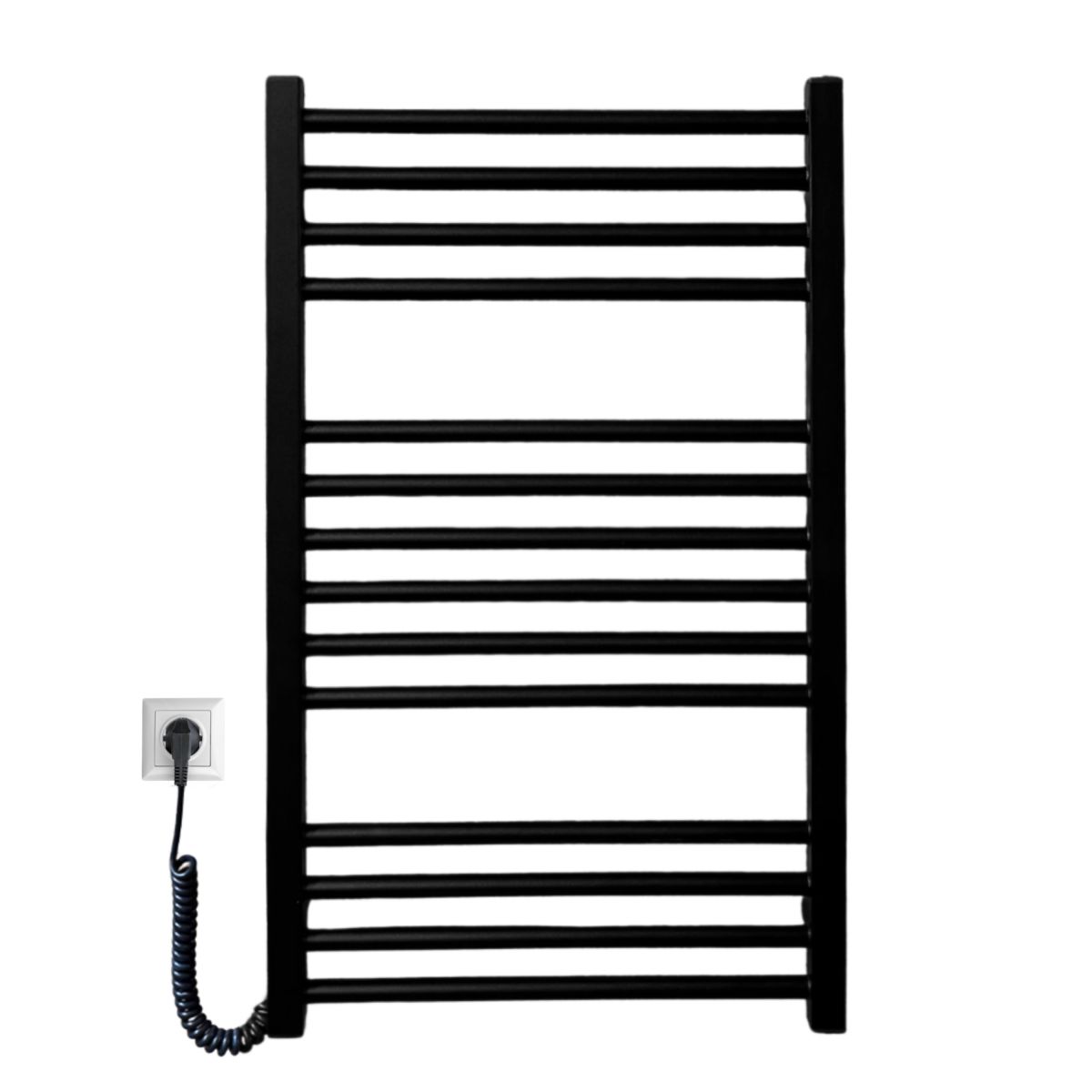 Рушникосушарка електрична Carino ARIANNA з кнопкою Чорний матовий 790*490