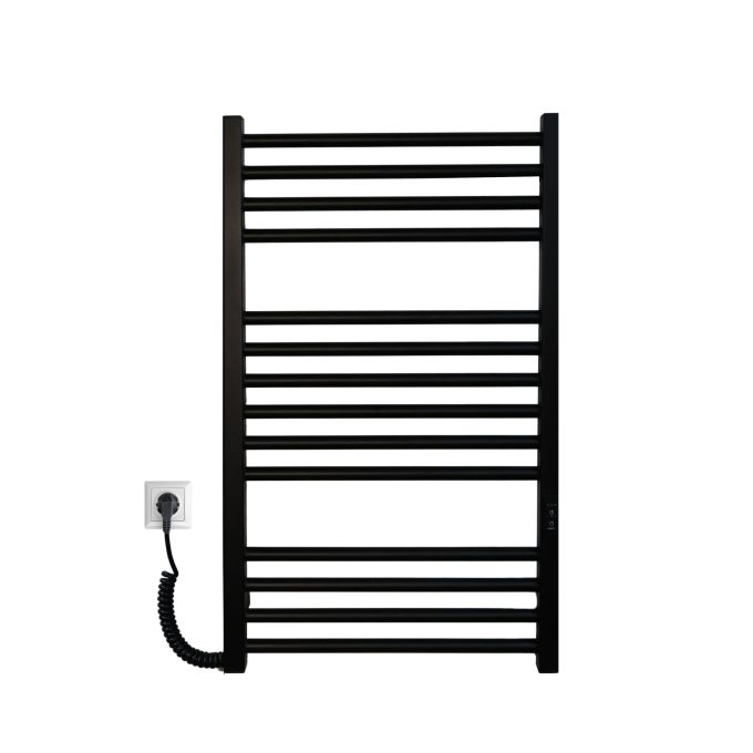 Рушникосушарка електрична Carino ARIANNA з контроллером Чорний матовий 790*490