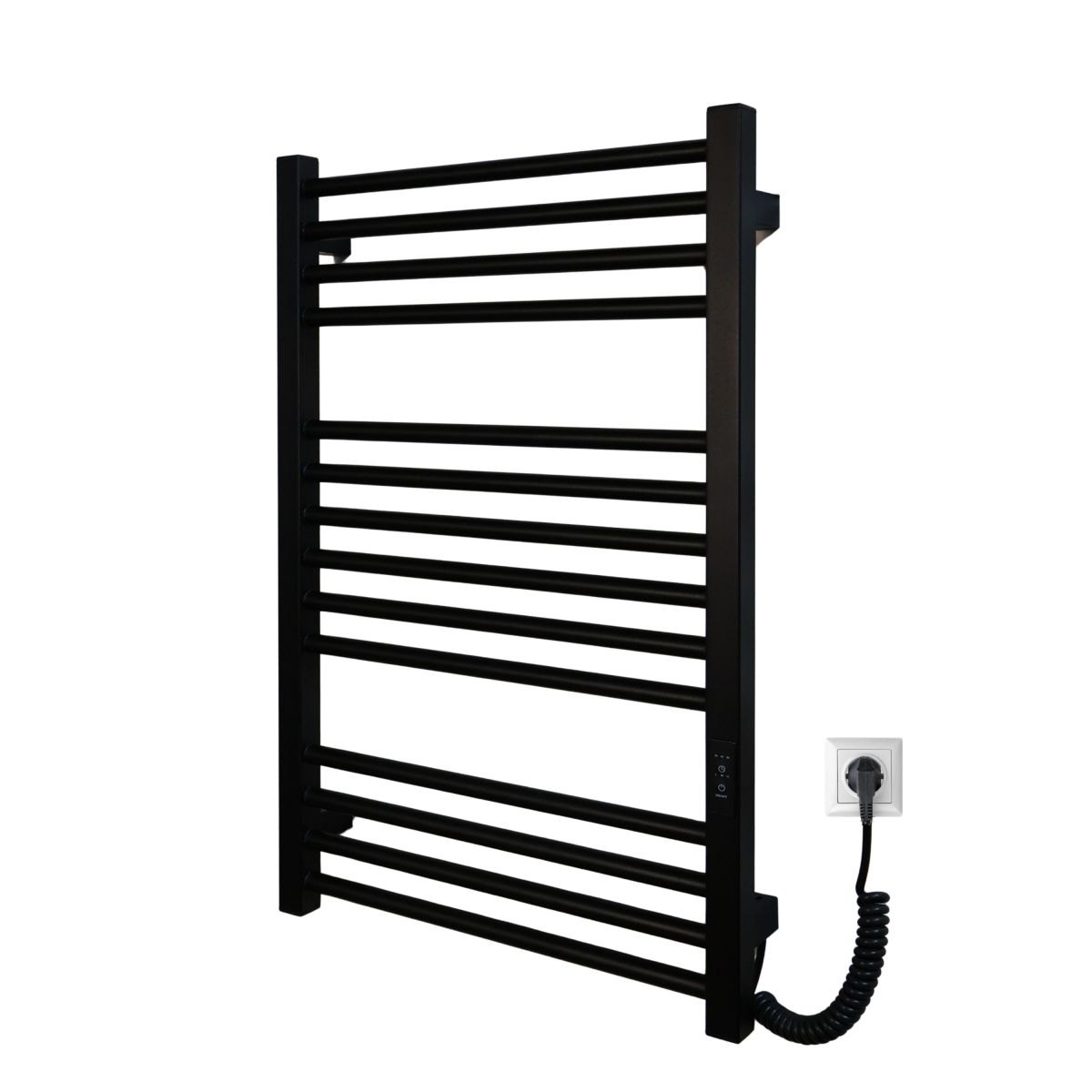 Рушникосушарка електрична Carino ARIANNA з контроллером Чорний матовий 790*490