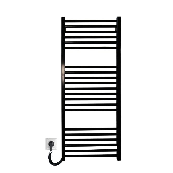 Рушникосушарка електрична Carino ARIANNA з кнопкою Чорний глянець 1190*490