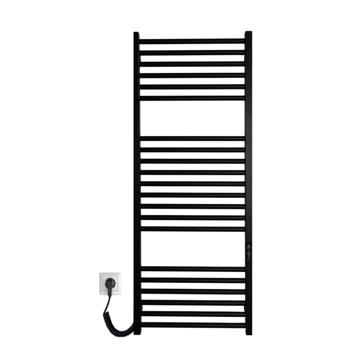 Рушникосушарка електрична Carino ARIANNA з контроллером Чорний матовий 1190*490