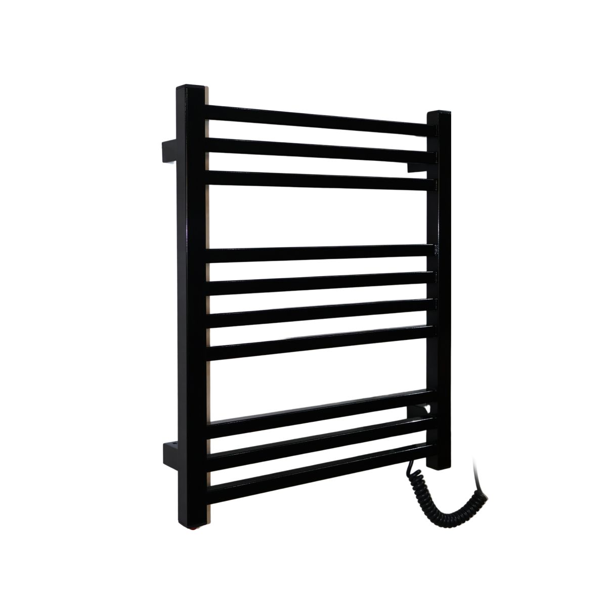 Полотенцесушитель электрический Carino LORENZO с кнопкой Черный глянец 590*490