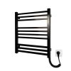 Полотенцесушитель электрический Carino LORENZO с кнопкой Черный глянец 590*490