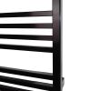 Полотенцесушитель электрический Carino LORENZO с кнопкой Черный глянец 590*490