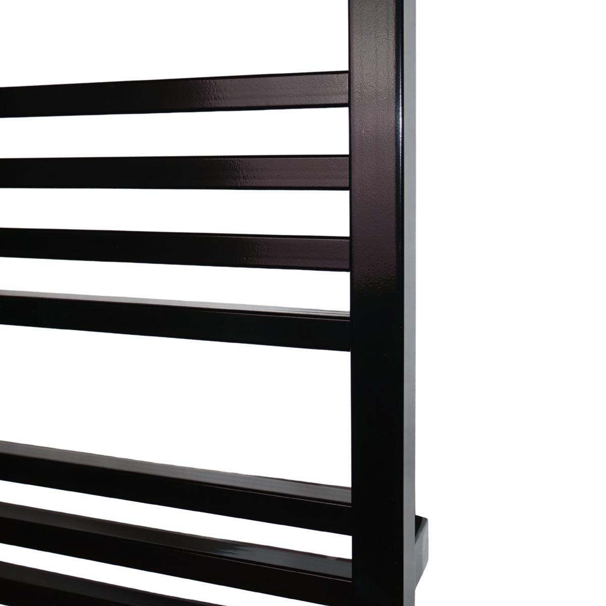 Полотенцесушитель электрический Carino LORENZO с кнопкой Черный глянец 590*490