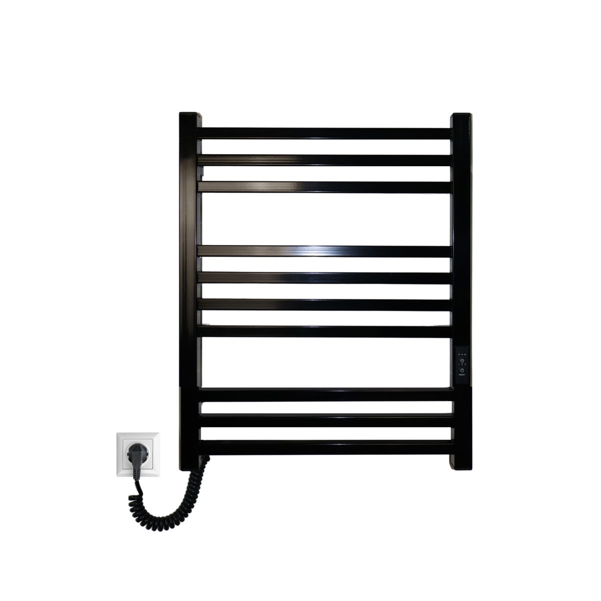 Рушникосушарка електрична Carino LORENZO з контроллером Чорний глянець 590*490