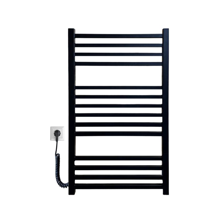 Рушникосушарка електрична Carino LORENZO з кнопкою Чорний матовий 790*490