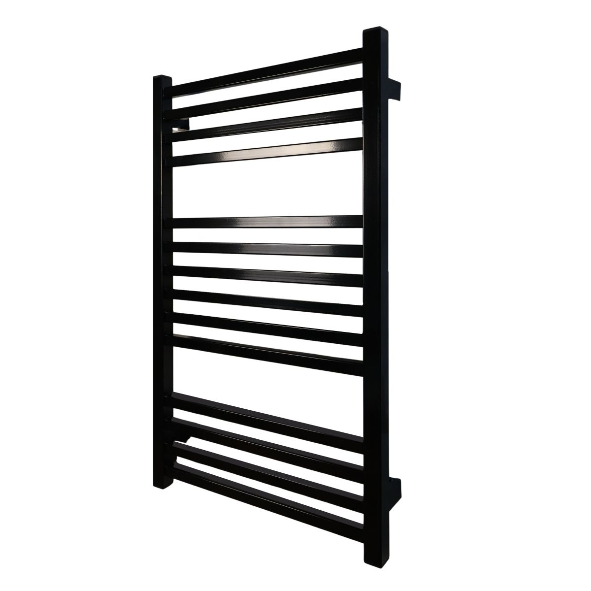 Полотенцесушитель электрический Carino LORENZO с кнопкой Черный глянец 790*490