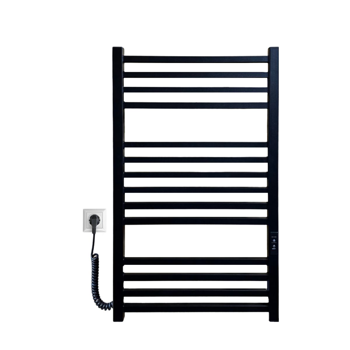 Рушникосушарка електрична Carino LORENZO з контроллером Чорний матовий 790*490