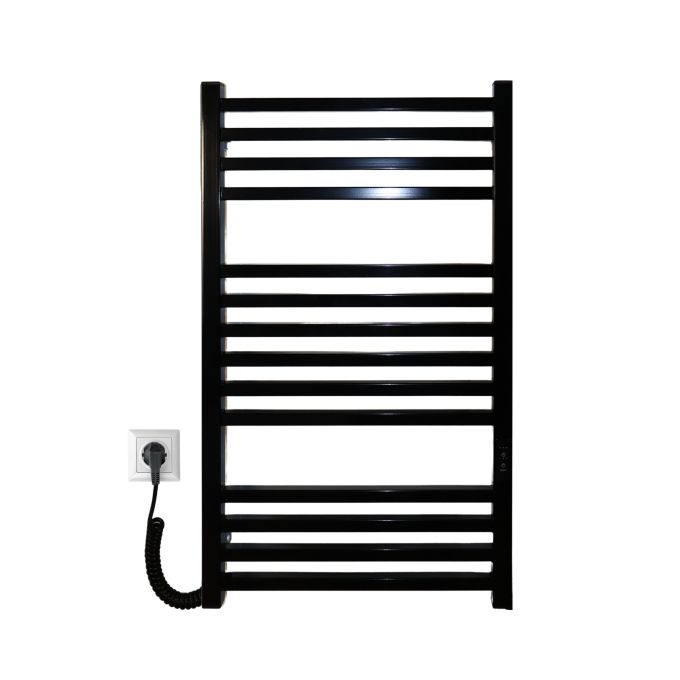 Рушникосушарка електрична Carino LORENZO з контроллером Чорний глянець 790*490