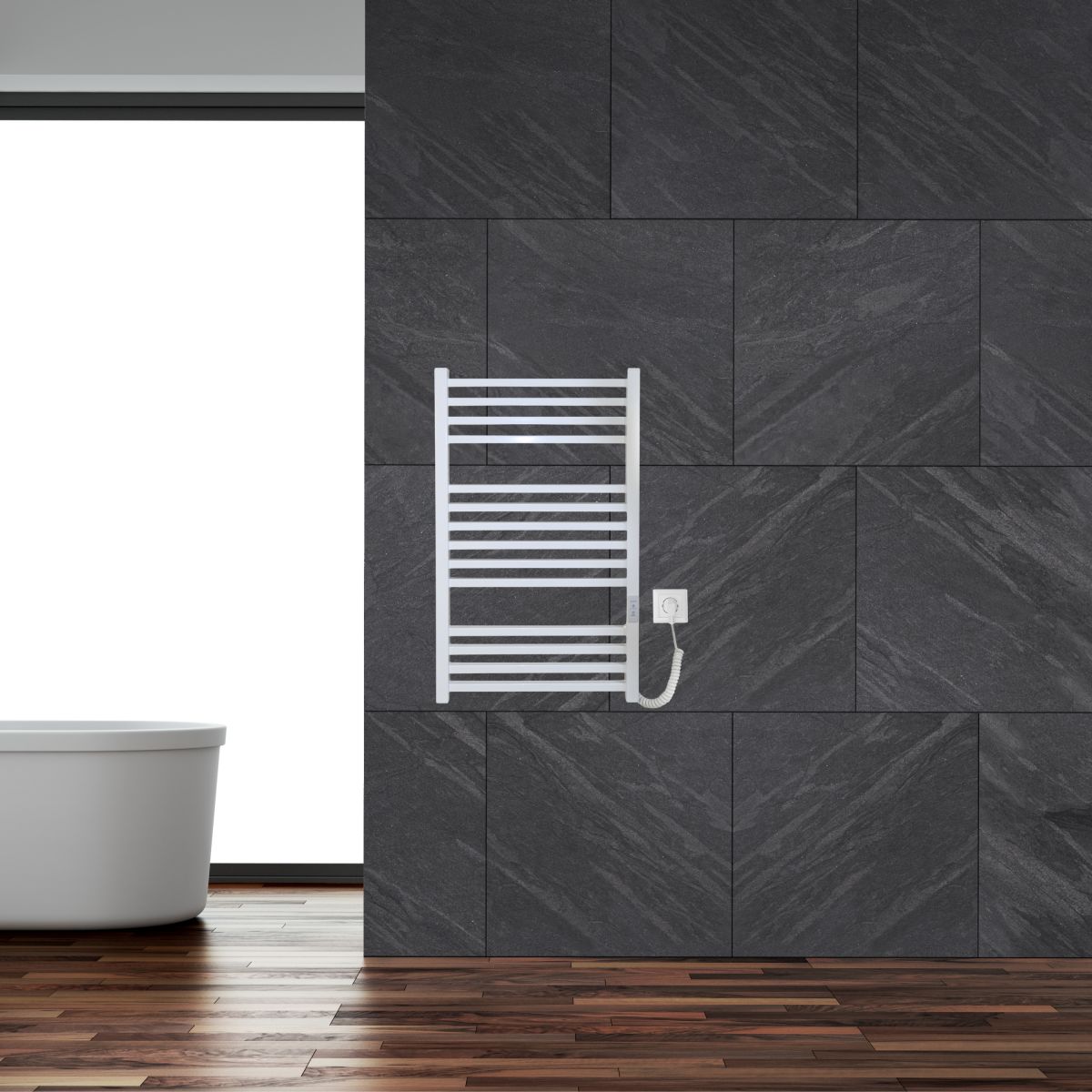 Рушникосушарка електрична Carino LORENZO з контроллером Білий глянець 790*490