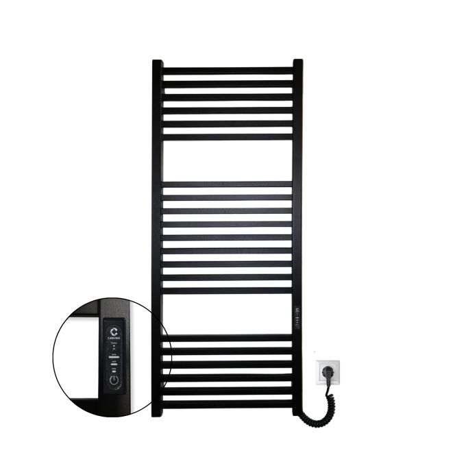 Рушникосушарка електрична Carino LORENZO з контроллером Чорний матовий 1190*490
