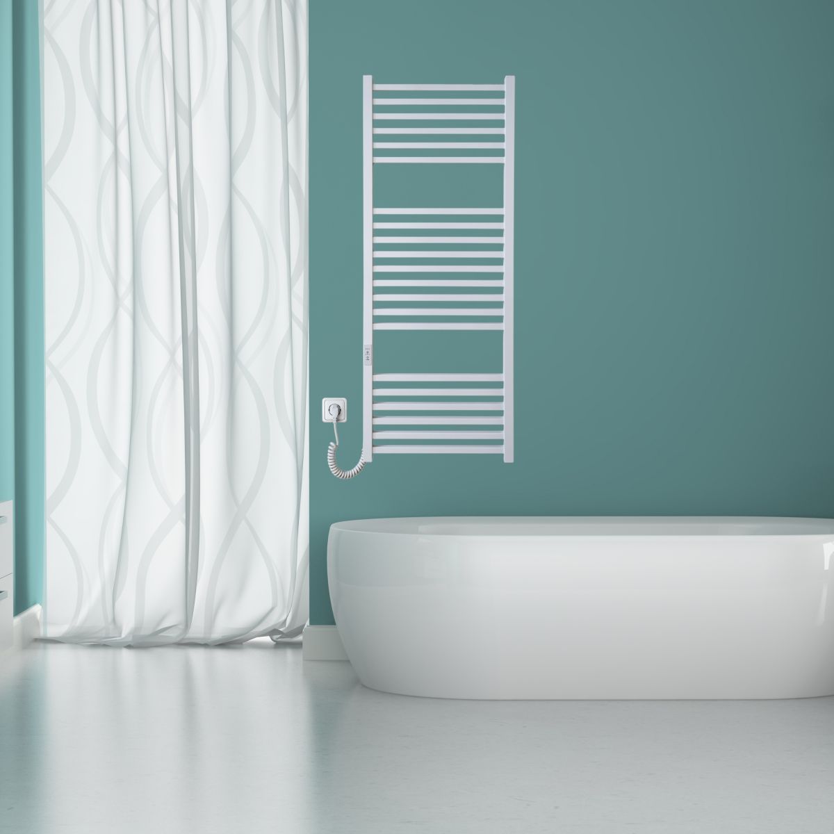 Рушникосушарка електрична Carino LORENZO з контроллером Білий матовий 1190*490