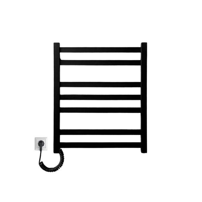 Рушникосушарка електрична Carino RICARDO з кнопкою Чорний матовий 590*490