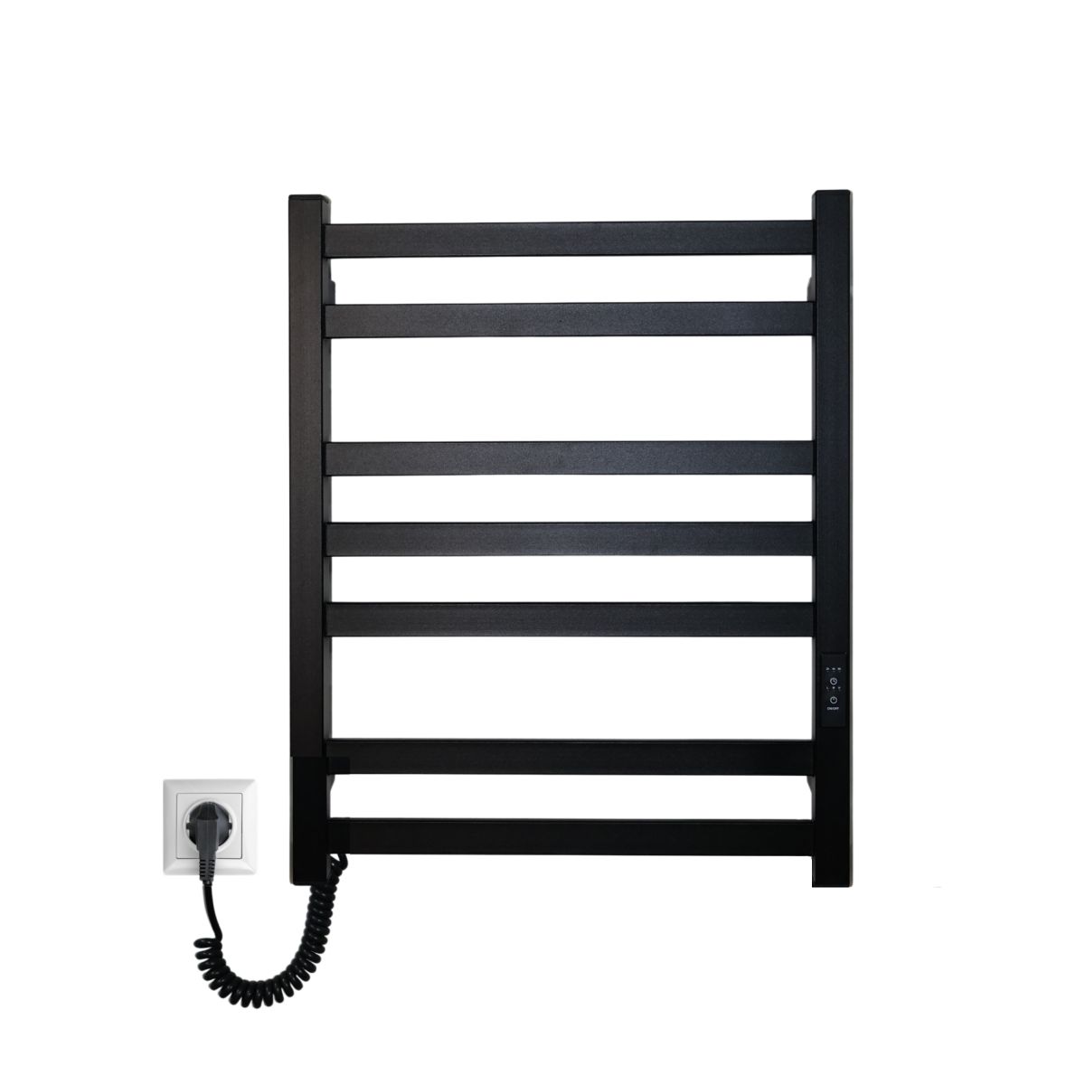 Полотенцесушитель электрический Carino RICARDO с контроллером Черный матовый 590*490