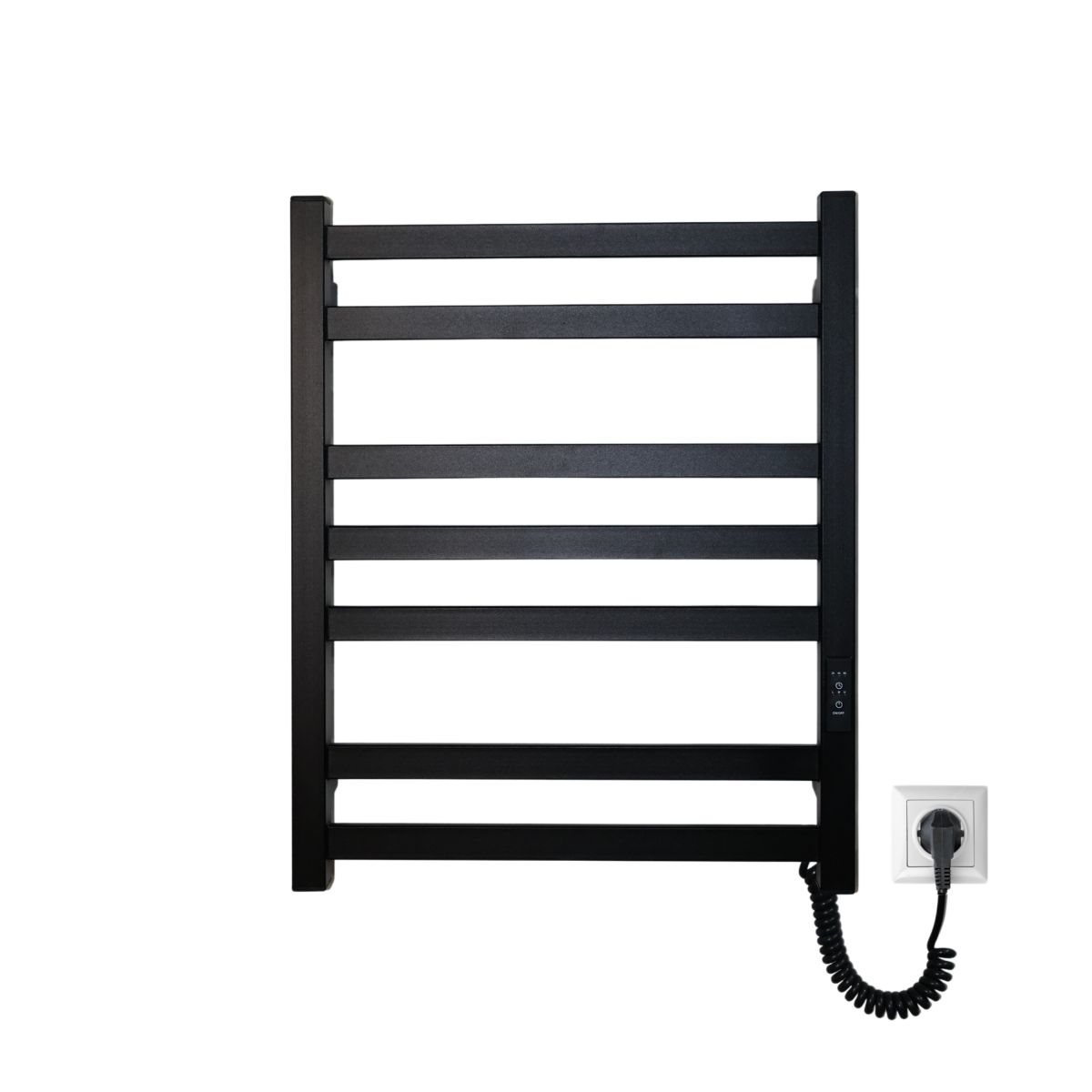 Полотенцесушитель электрический Carino RICARDO с контроллером Черный матовый 590*490