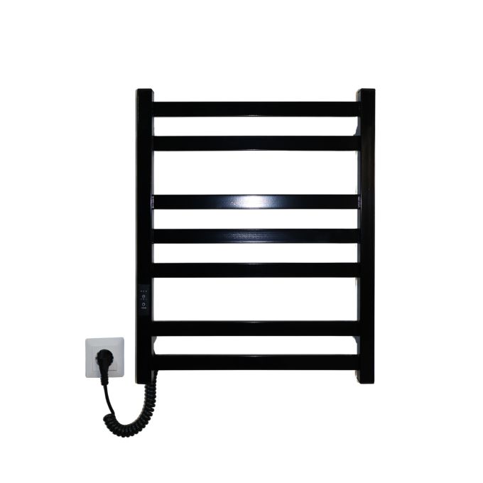 Рушникосушарка електрична Carino RICARDO з контроллером Чорний глянець 590*490