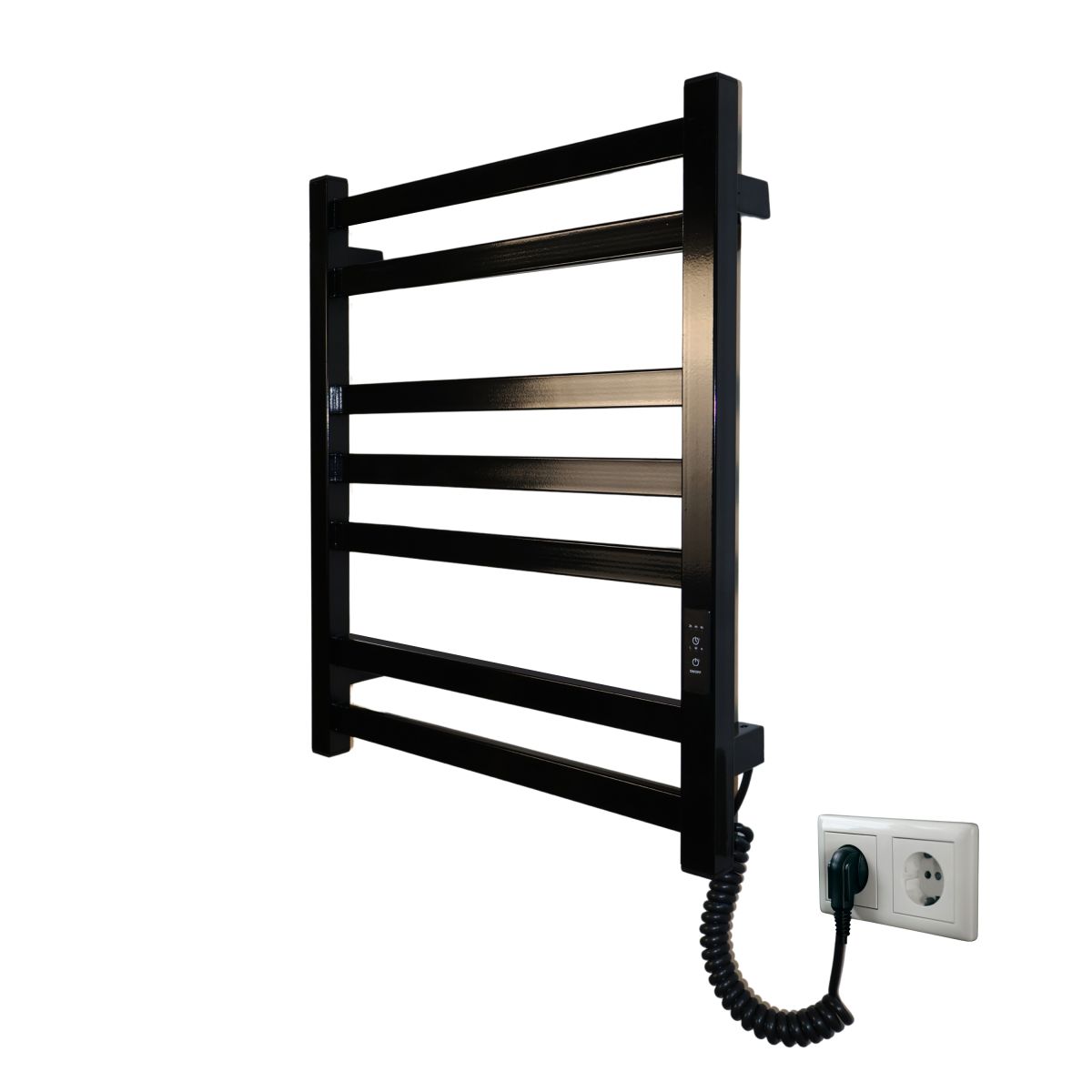 Рушникосушарка електрична Carino RICARDO з контроллером Чорний глянець 590*490