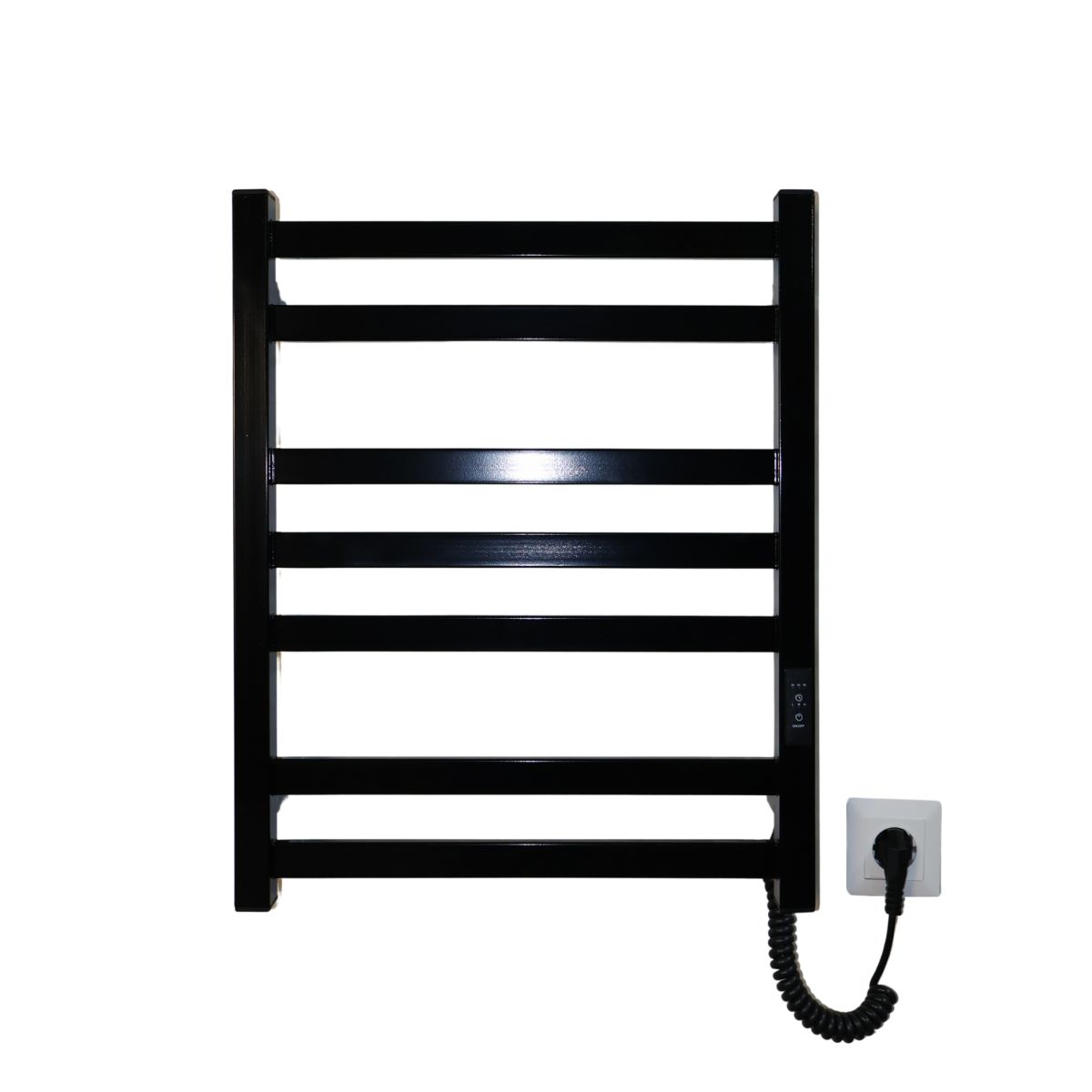 Рушникосушарка електрична Carino RICARDO з контроллером Чорний глянець 590*490