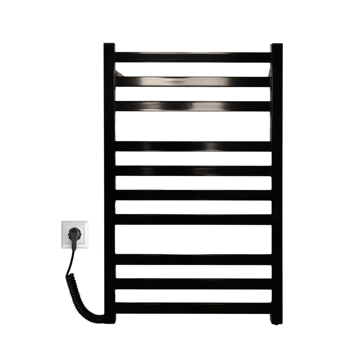 Рушникосушарка електрична Carino RICARDO з кнопкою Чорний глянець 790*490