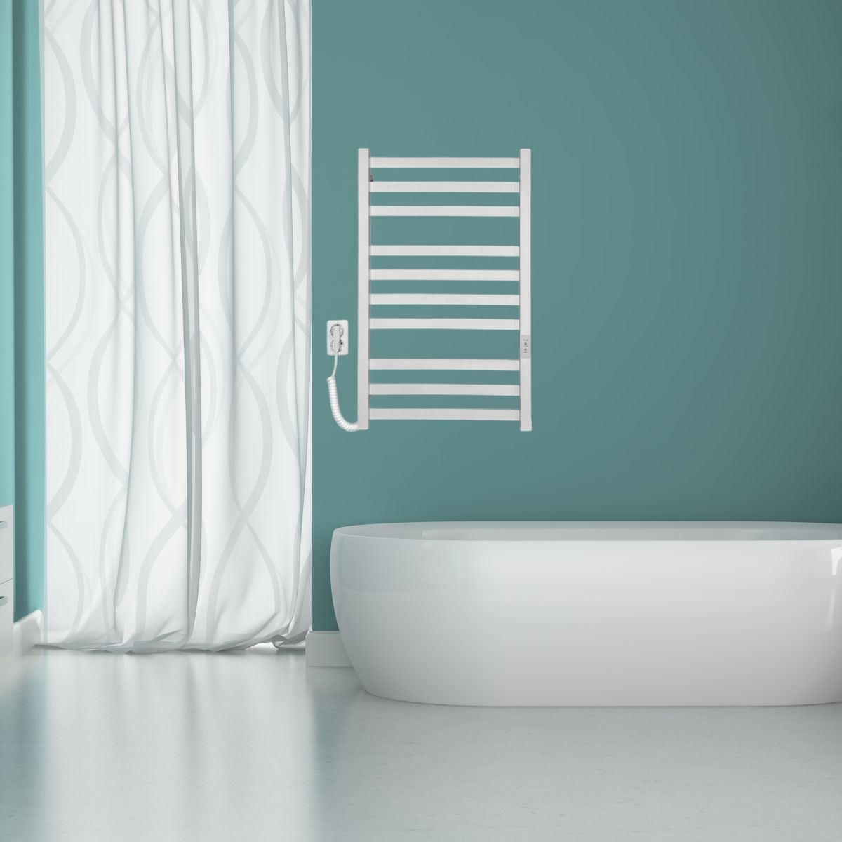 Полотенцесушитель электрический Carino RICARDO с контроллером Белый матовый 790*490