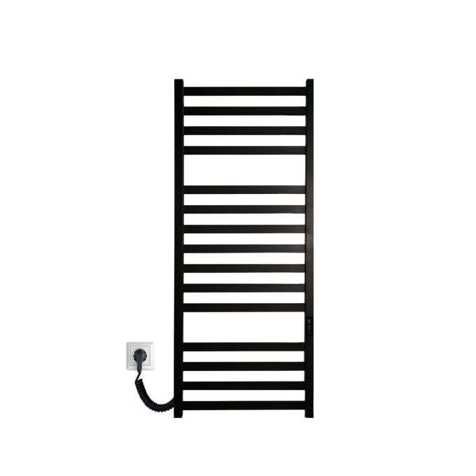 Рушникосушарка електрична Carino RICARDO з контроллером Чорний матовий 1190*490